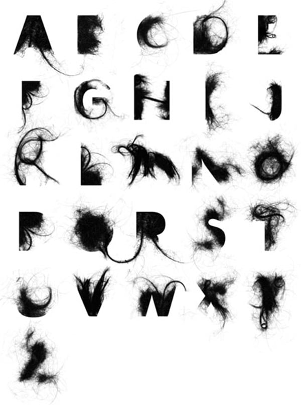 hairy alphabet by Craig Ward
