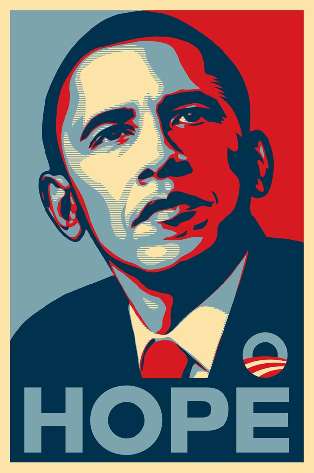 barack obama hope image. arack obama consists of