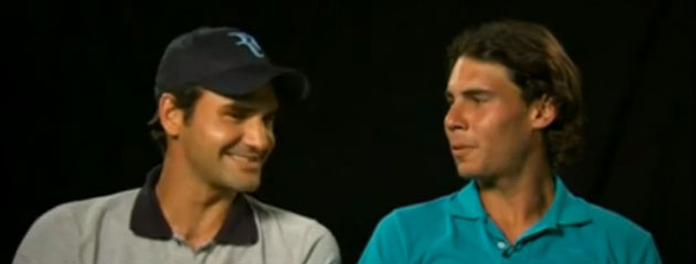 Federer and Nadal: Fit of Laughter During Shooting