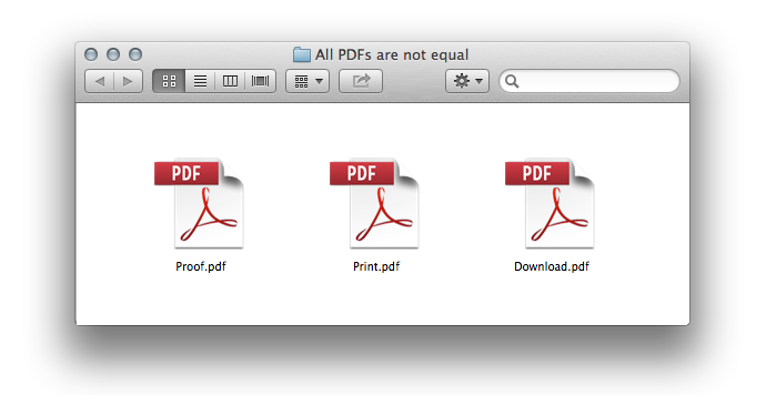 Different types of the same PDF document