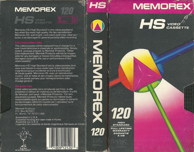 Memorex Video Cassette 